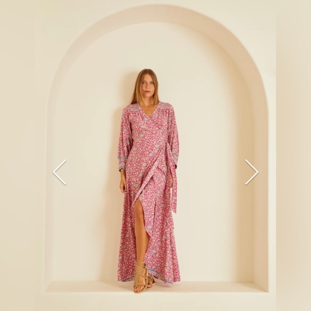 Natalie Martin Kate L/S Maxi wrap dress